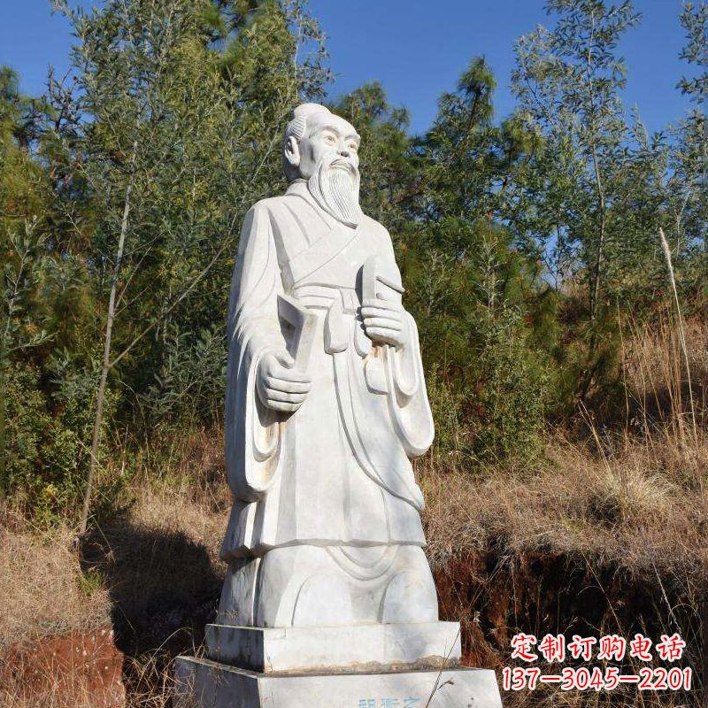 商丘祖冲之汉白玉石雕像-公园景区中国古代名人雕塑