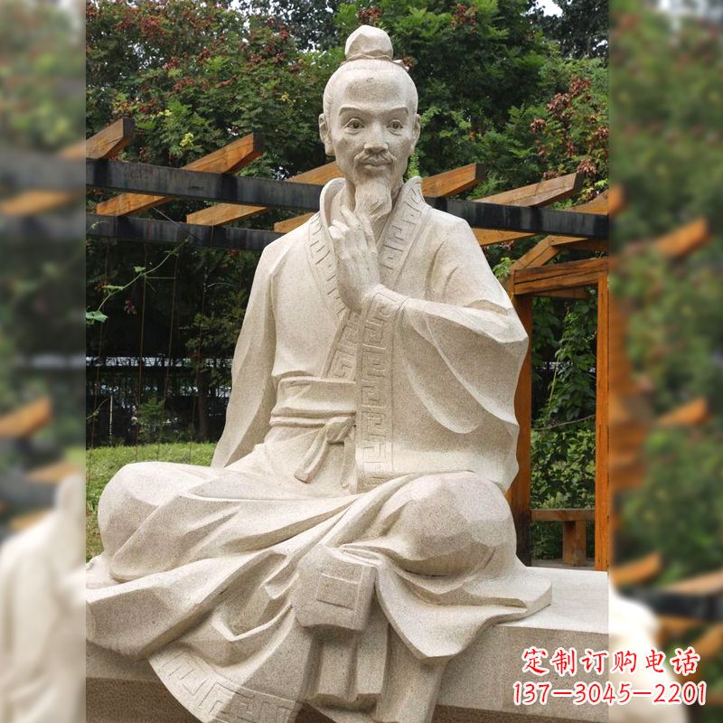 商丘祖冲之石雕塑像-园林人物历史名人雕像