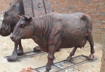 商丘铸铜奶牛公园动物铜雕