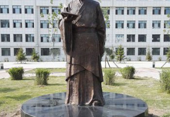 商丘祖冲之校园铜雕-纯铜铸造中国古代历史名人著名数学家